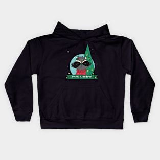 Merry Christmas Raccoon Kids Hoodie